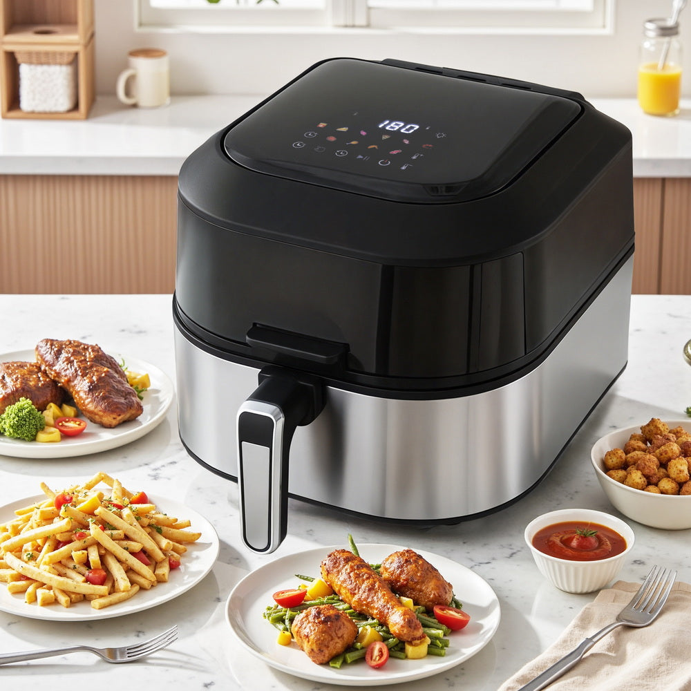Devanti 5.5L Air Fryer & Grill LCD Fryers 1500W - Devanti