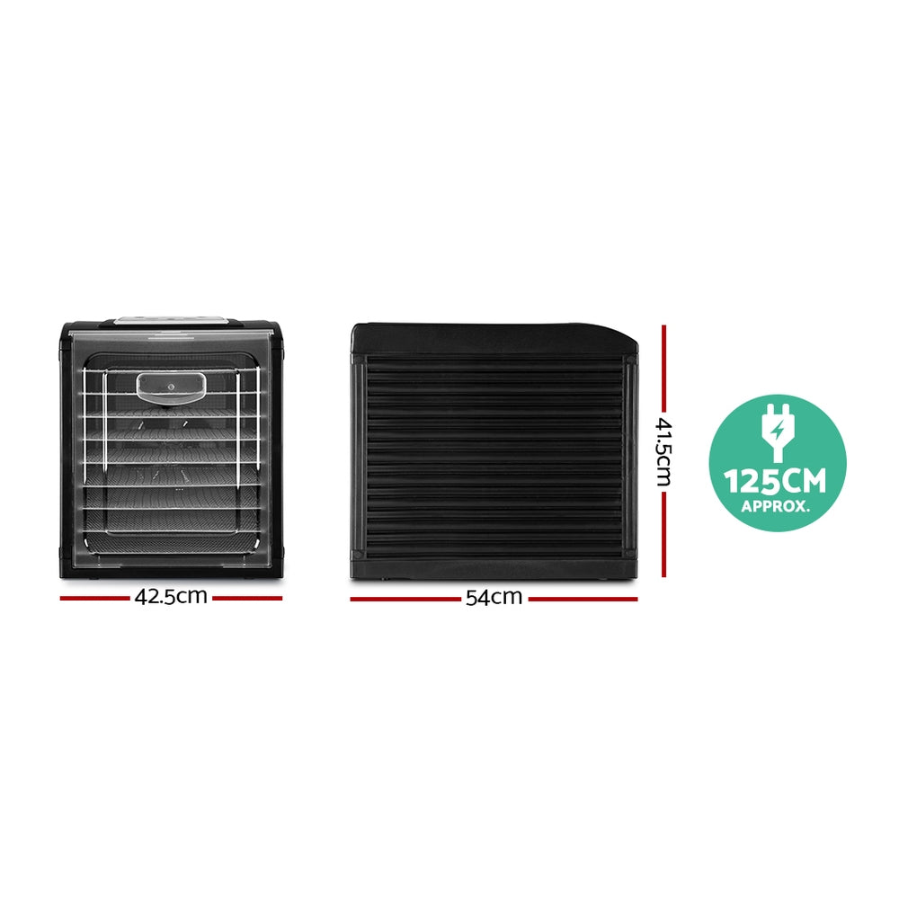 Devanti 9 Tray Food Dehydrators Commercial Beef Jerky Maker Fruit Dryer - Black