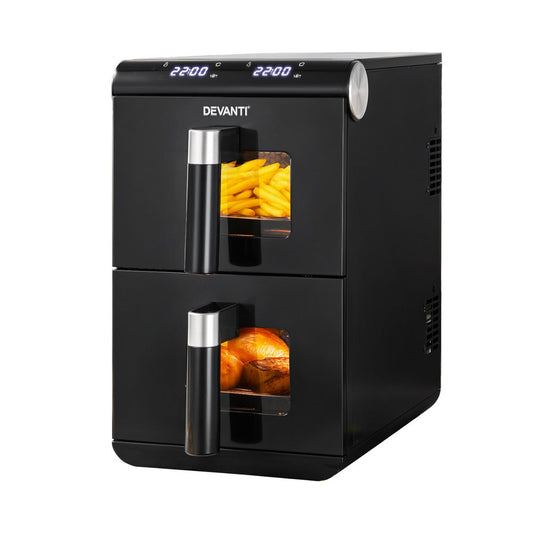 Devanti Air Fryer Oven 11L Dual Zone Fryers - Devanti
