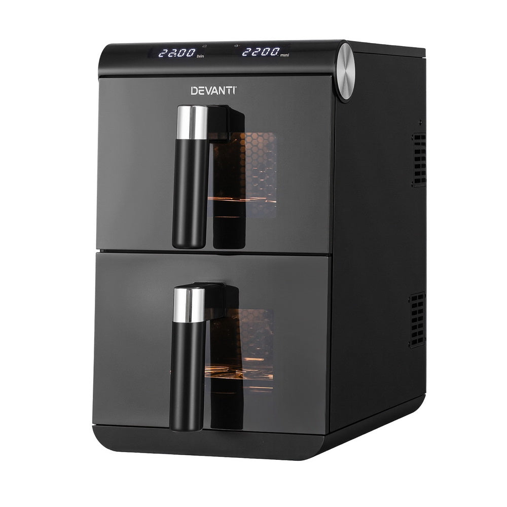 Devanti Air Fryer Oven 11L Dual Zone Fryers - Devanti