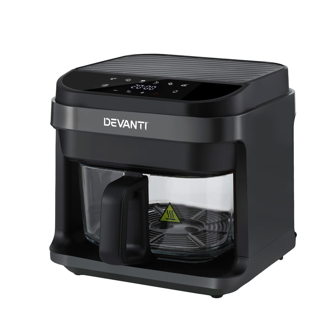 Devanti Air Fryer 5.5L Touch Control Electric Cooker 1200W Black - Devanti