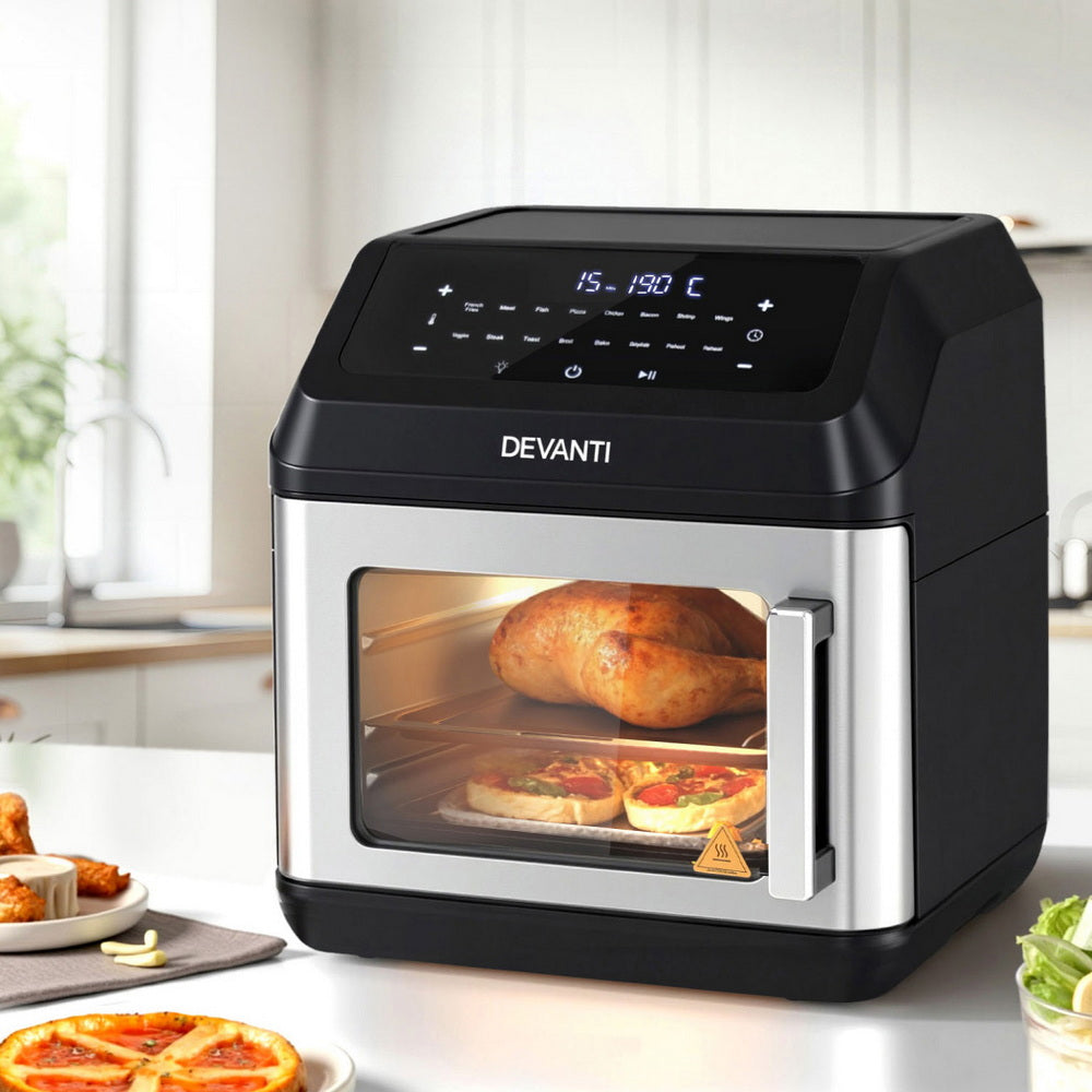 Devanti Air Fryer 13L LCD Fryers Oven - Devanti