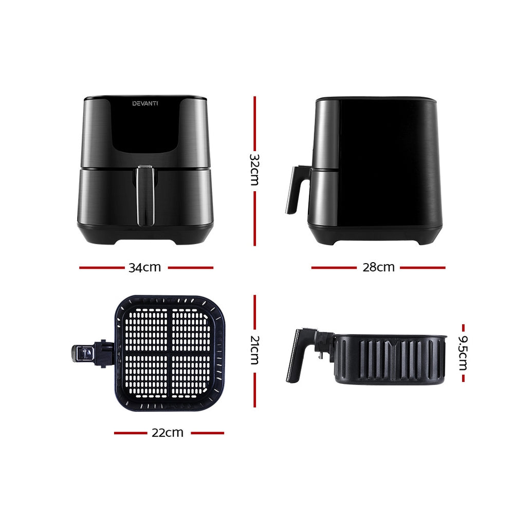 Devanti 7L Air Fryer Black