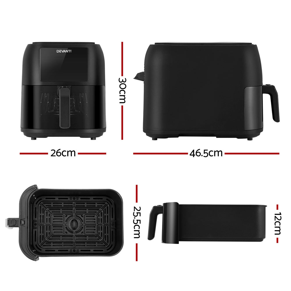 Devanti Air Fryer 8L LCD Fryers - Devanti