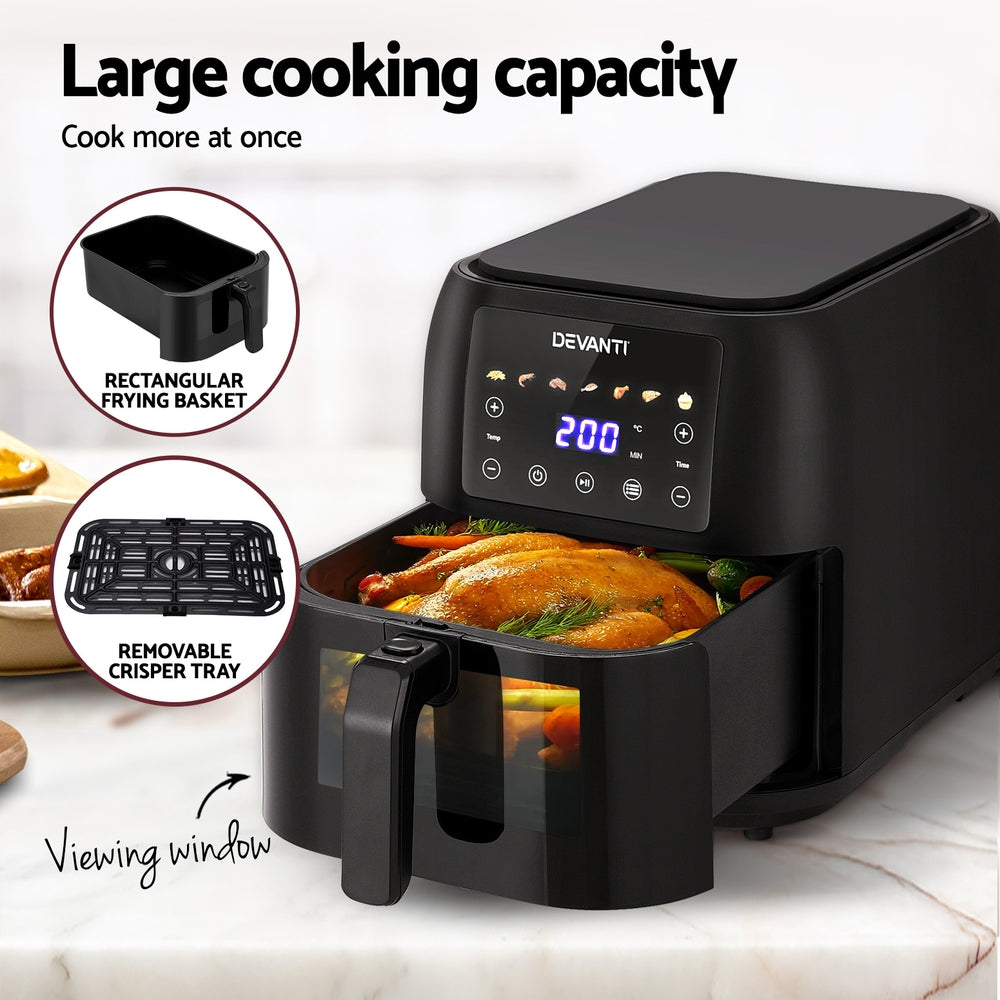 Devanti Air Fryer 8L LCD Fryers - Devanti