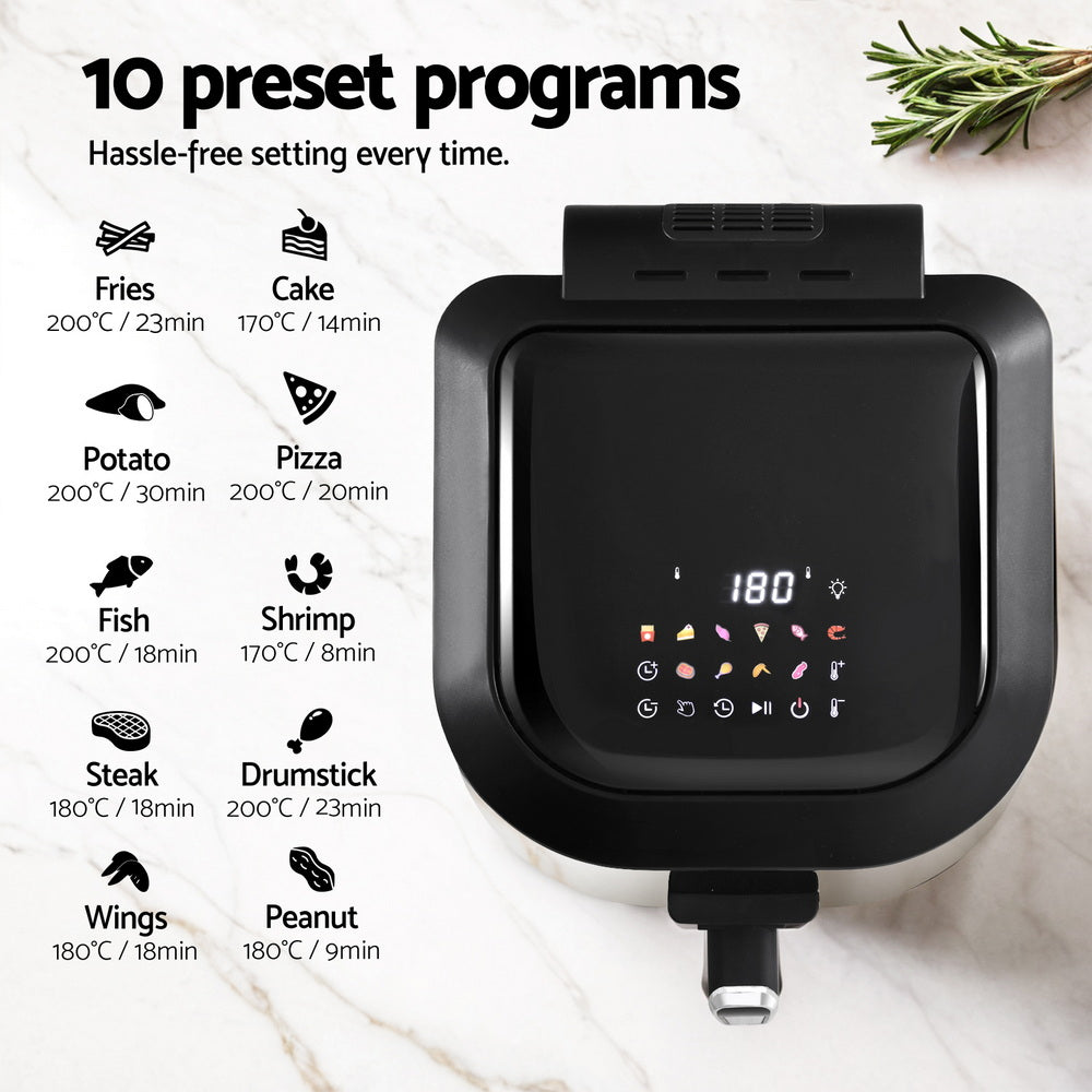 Devanti 5.5L Air Fryer & Grill LCD Fryers 1500W - Devanti