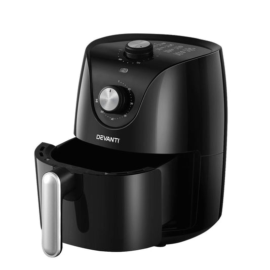 Devanti Air Fryer 2.5L Electric Fryers Airfryer Healthy Cooker Oil Free Kitchen - Devanti
