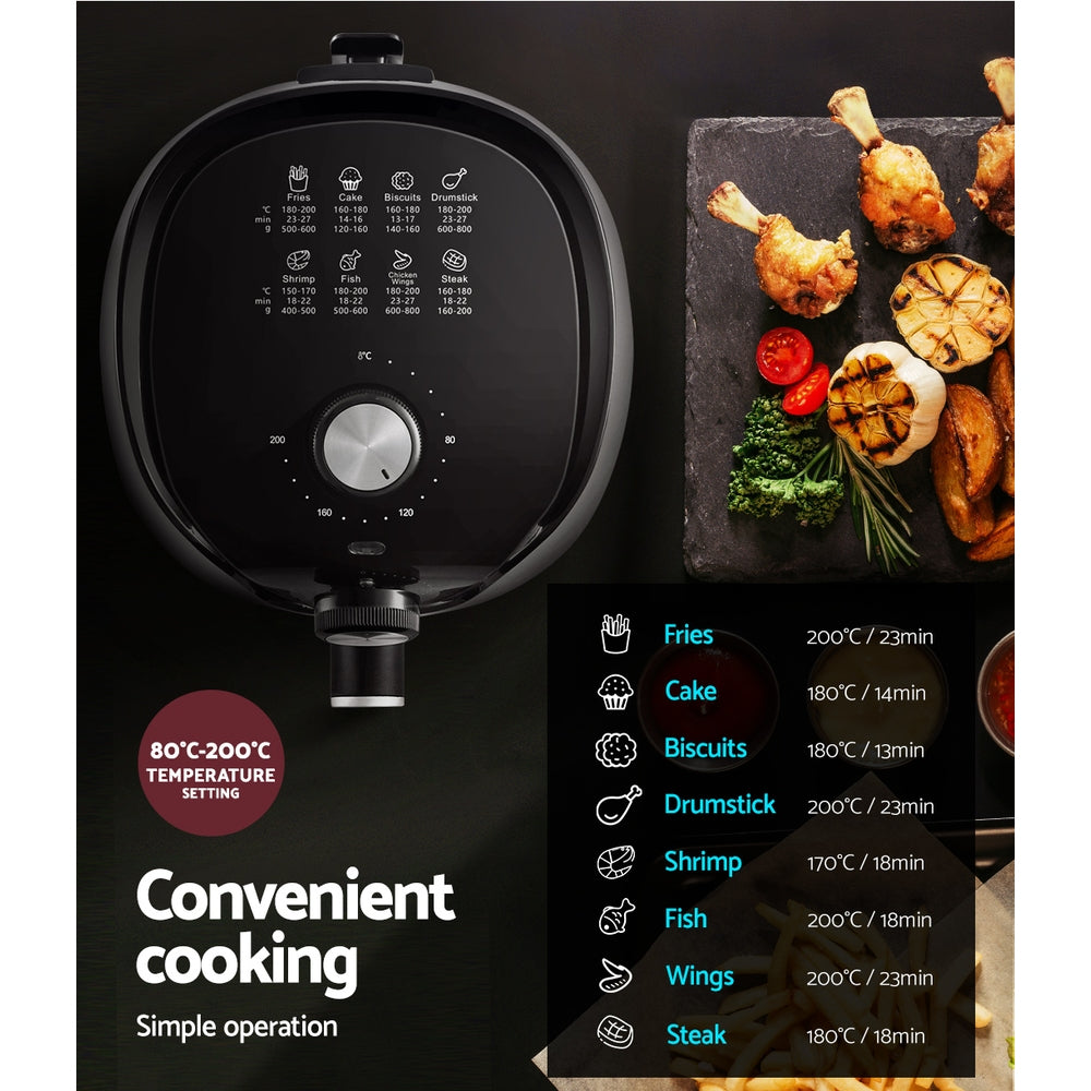 Devanti Air Fryer 2.5L Electric Fryers Airfryer Healthy Cooker Oil Free Kitchen - Devanti