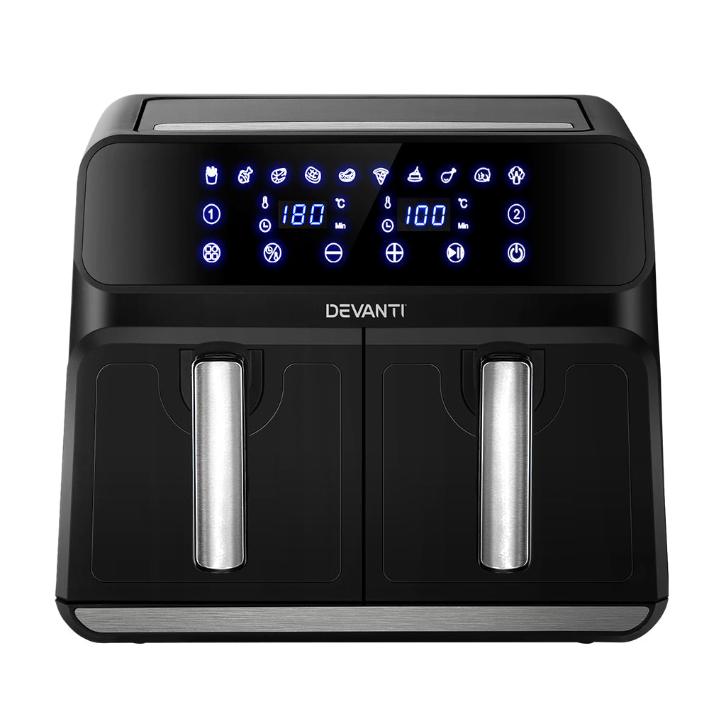 Devanti Air Fryer 8L LCD Fryers Oven Airfryer Healthy Cooker Oil Free Kitchen - Devanti