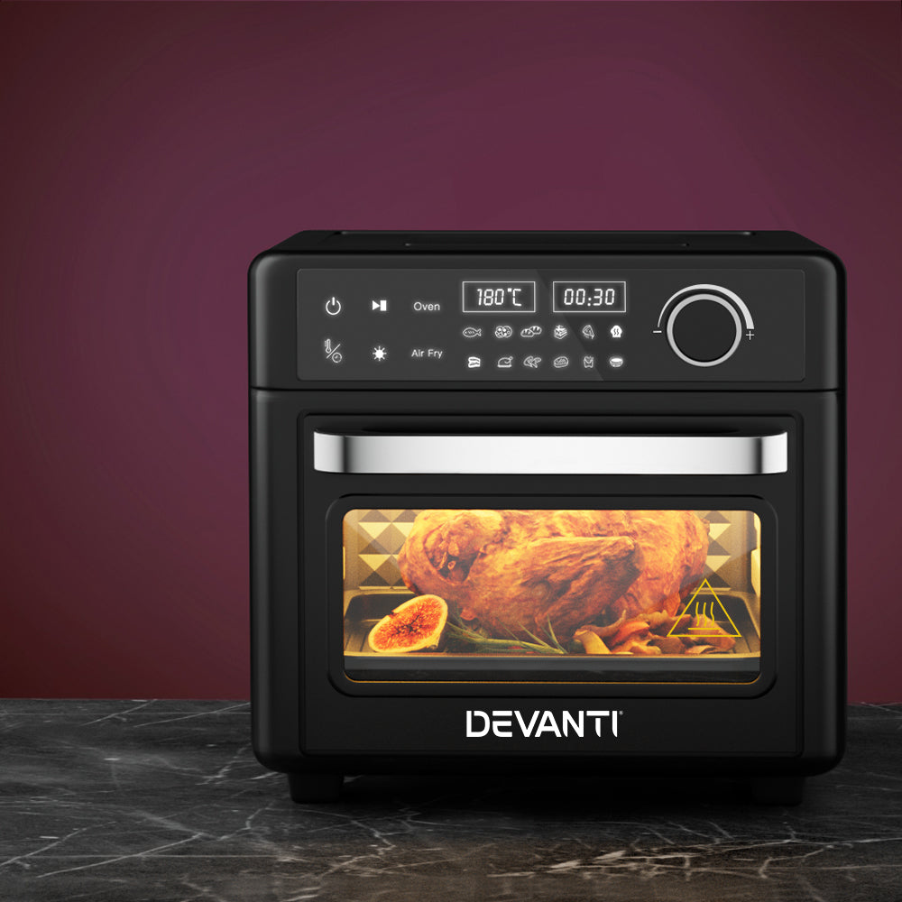 Devanti Air Fryer 15L LCD Fryers Oven - Devanti