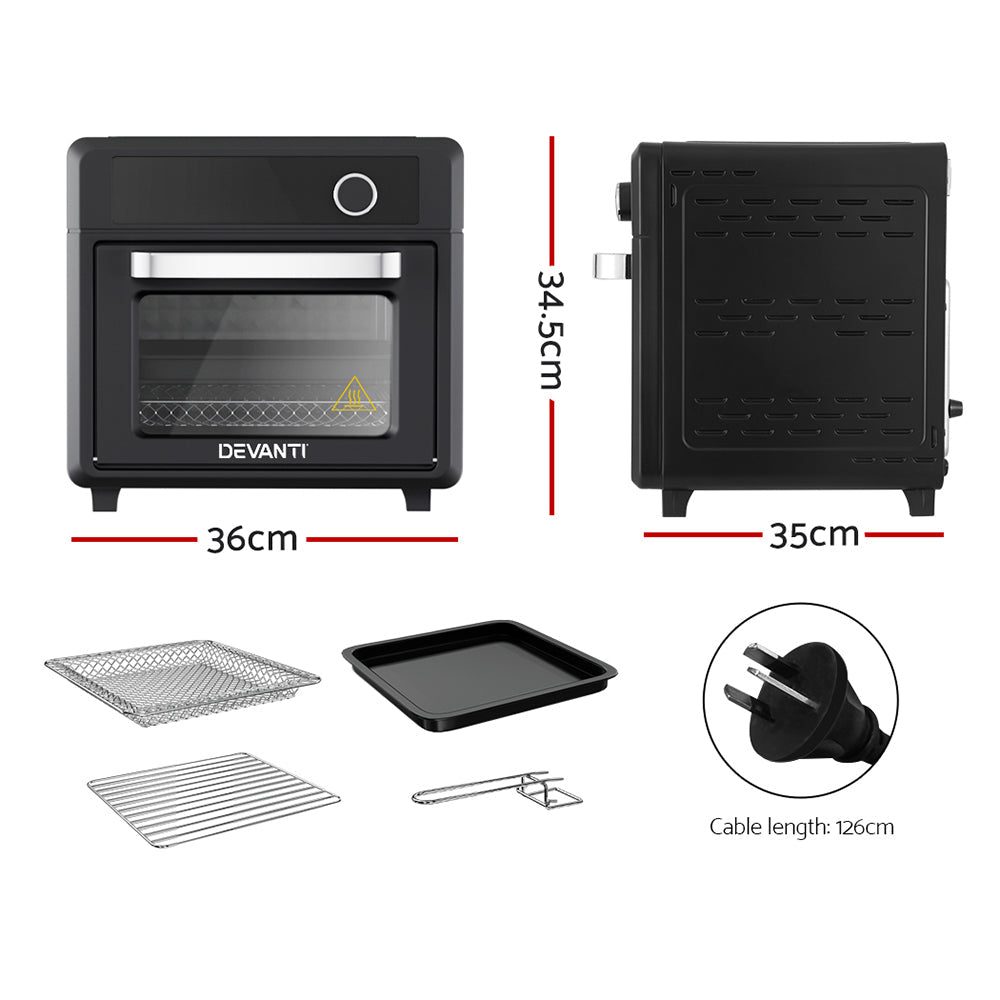 Devanti Air Fryer 20L LCD Fryers Oven - Devanti