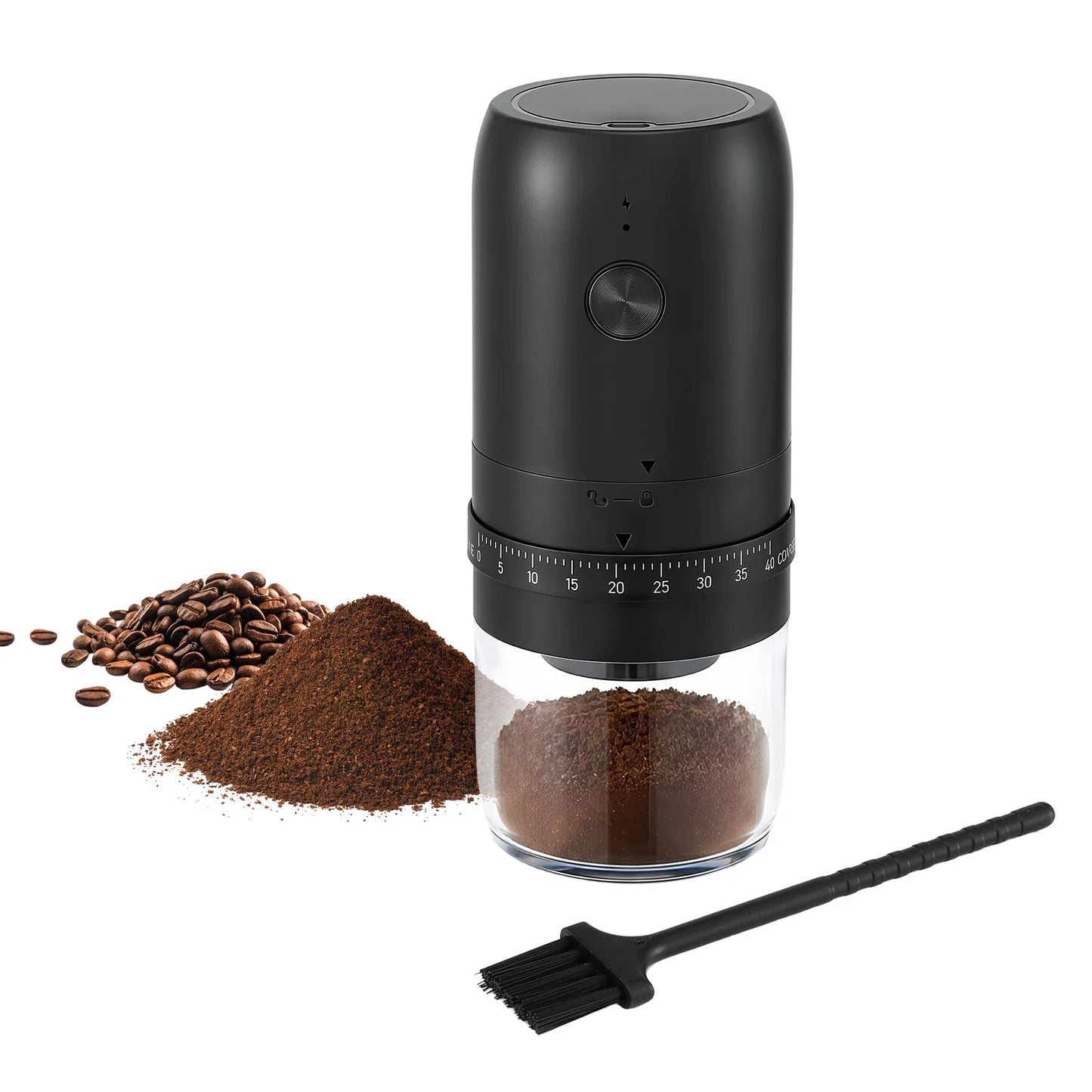 Portable USB-C Electric Coffee Grinder – 40 Settings