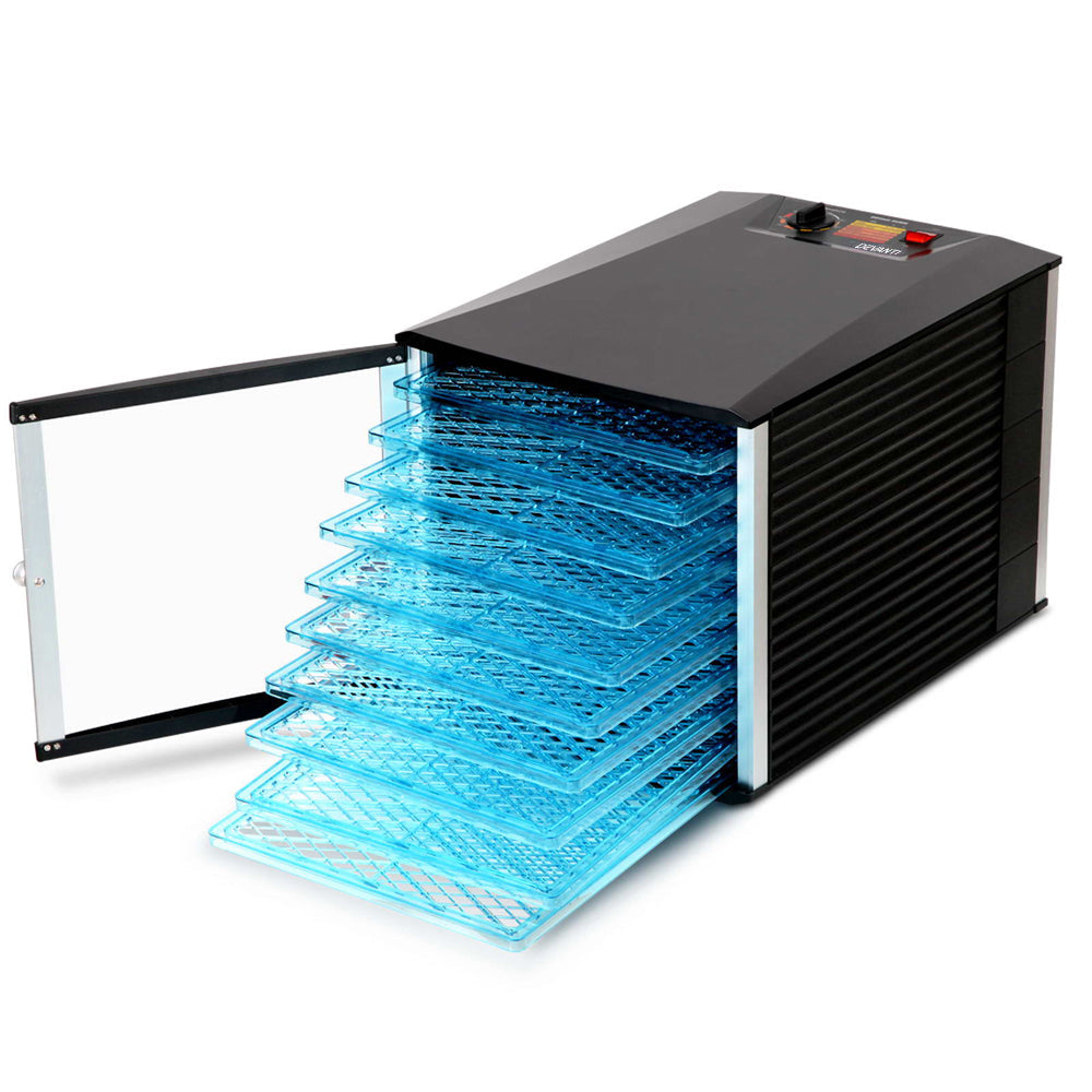 Devanti Commercial Food Dehydrator with 10 Trays Black