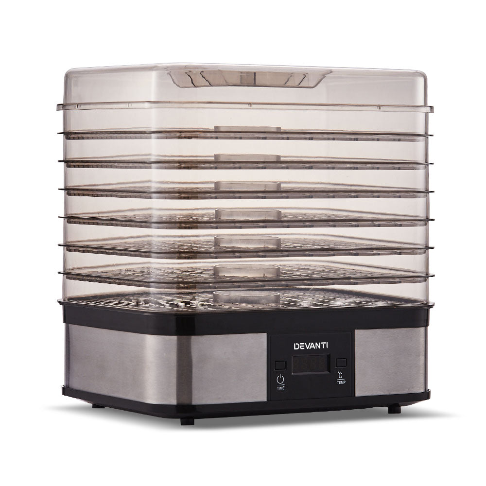 Devanti Food Dehydrator with 7 Trays Silver