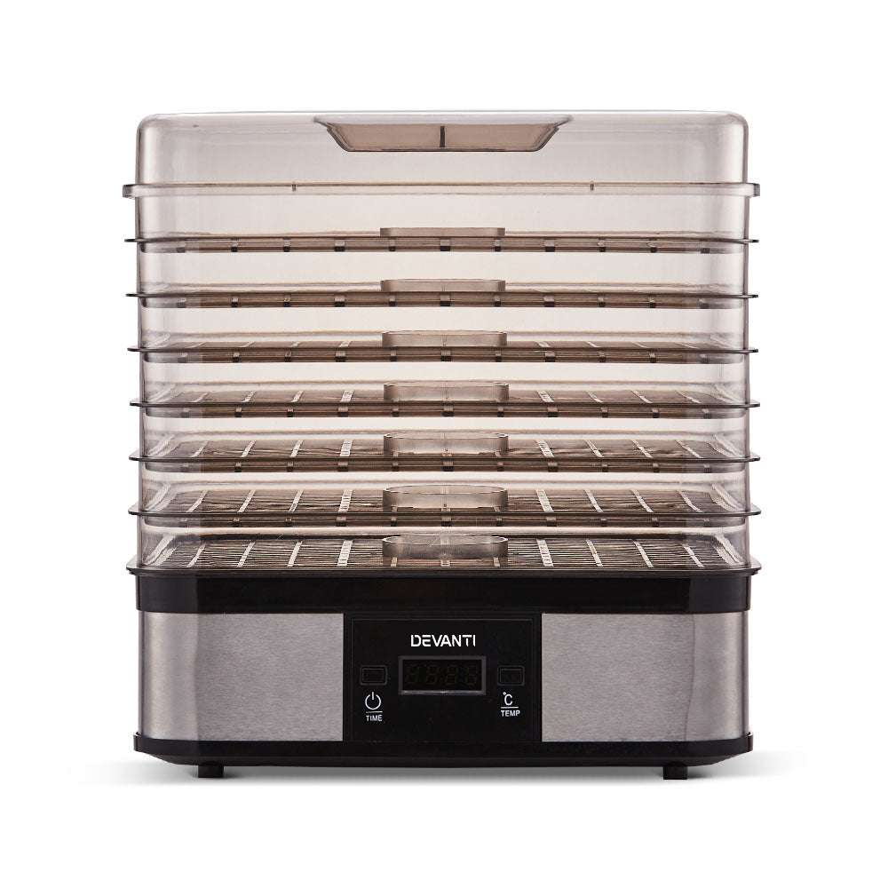 Devanti Food Dehydrator with 7 Trays Silver