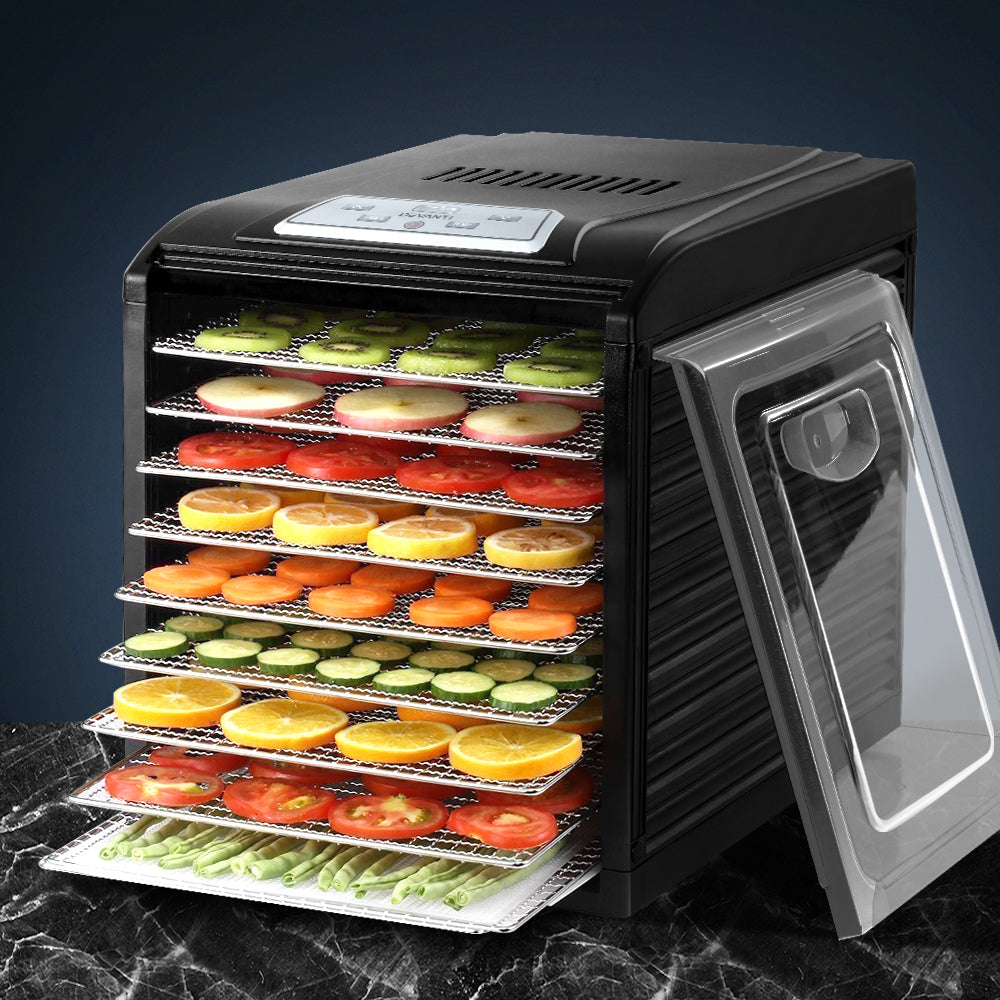 Devanti 9 Tray Food Dehydrators Commercial Beef Jerky Maker Fruit Dryer - Black