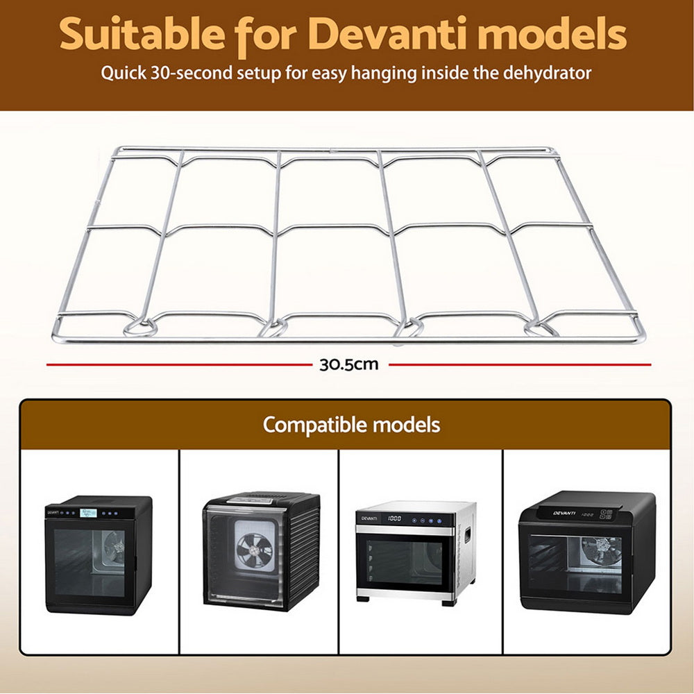 Devanti 304 Stainless Steel Hanging Rack Accessory for Food Dehydrator - Devanti