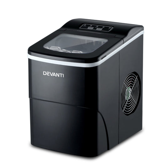 Devanti Portable Ice Cube Maker Machine 2L Home Bar Benchtop Easy Quick Black