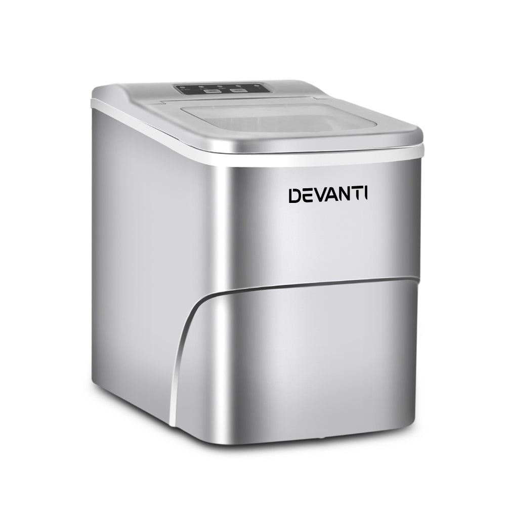 Devanti Portable Ice Cube Maker Silver