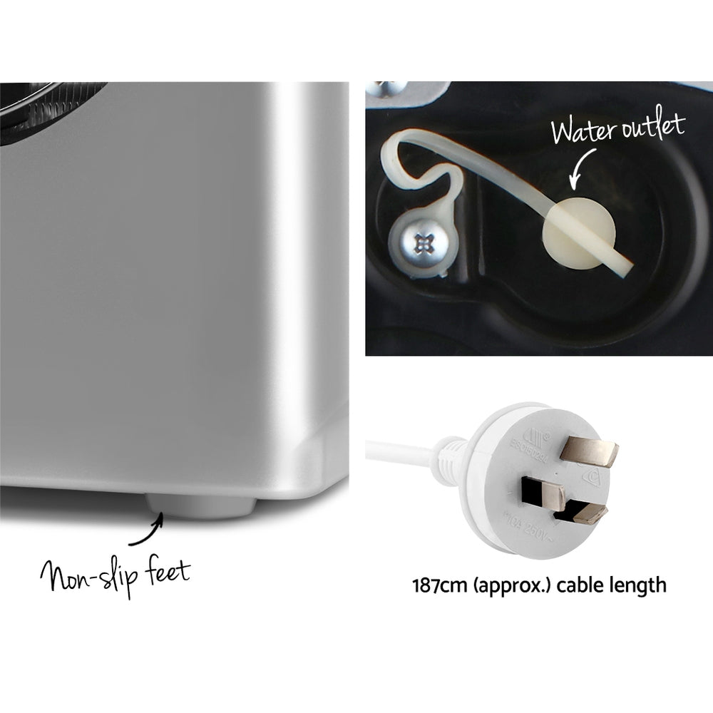 Devanti Portable Ice Cube Maker Silver