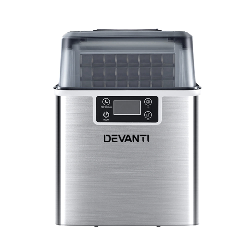 Devanti Ice Maker Machine Commercial Portable Ice Cube Tray Countertop 3.2L - Devanti