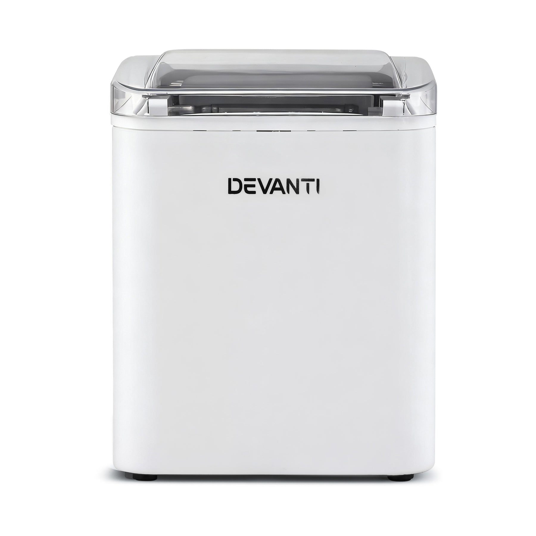 Devanti Ice Maker Machine Portable 12kg Countertop w/Self Cleaning 1.2L White - Devanti