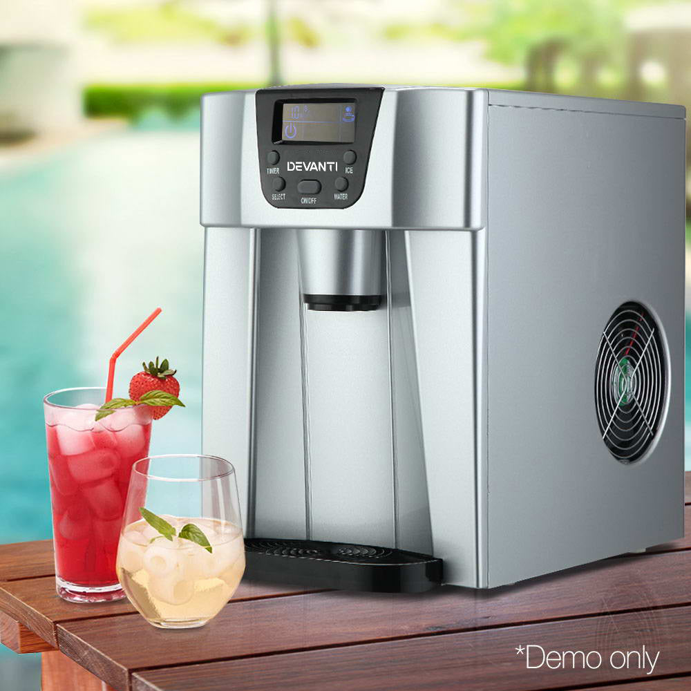 Devanti 12kg Ice Maker Machine with Water Dispenser - Devanti