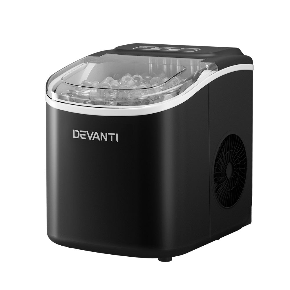 Devanti 12kg Ice Maker Machine w/Self Cleaning Black