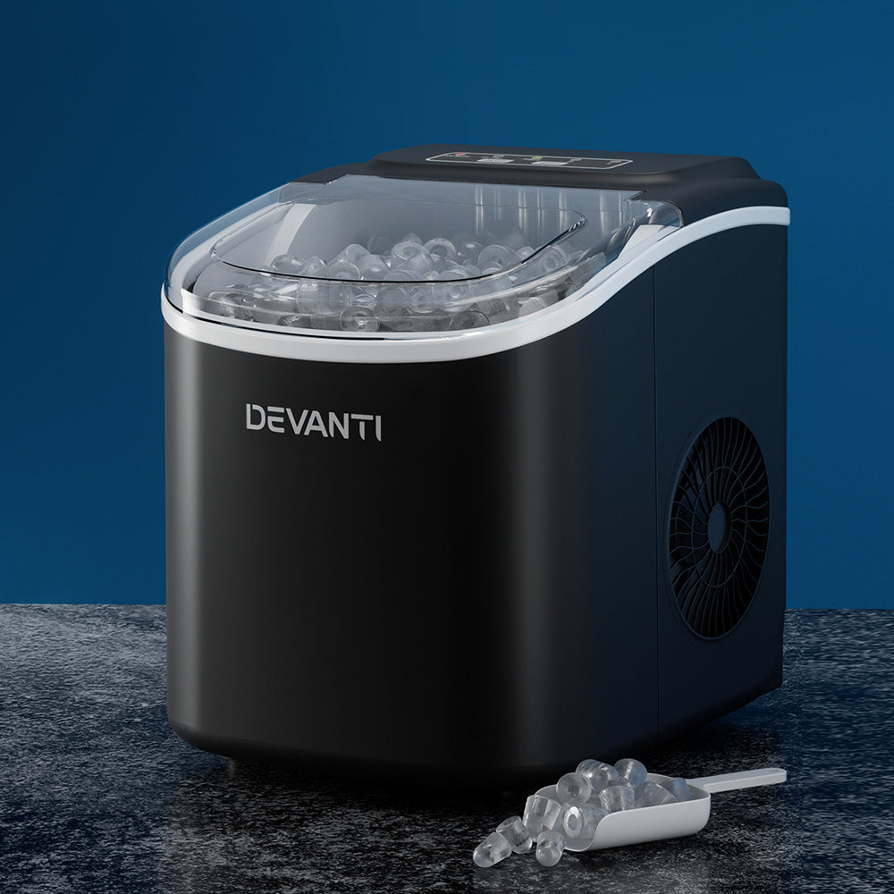 Devanti 12kg Ice Maker Machine w/Self Cleaning Black
