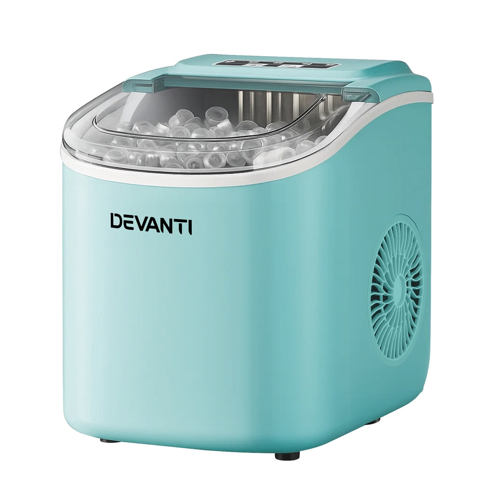 Devanti 12kg Ice Maker Machine w/Self Cleaning Green - Devanti