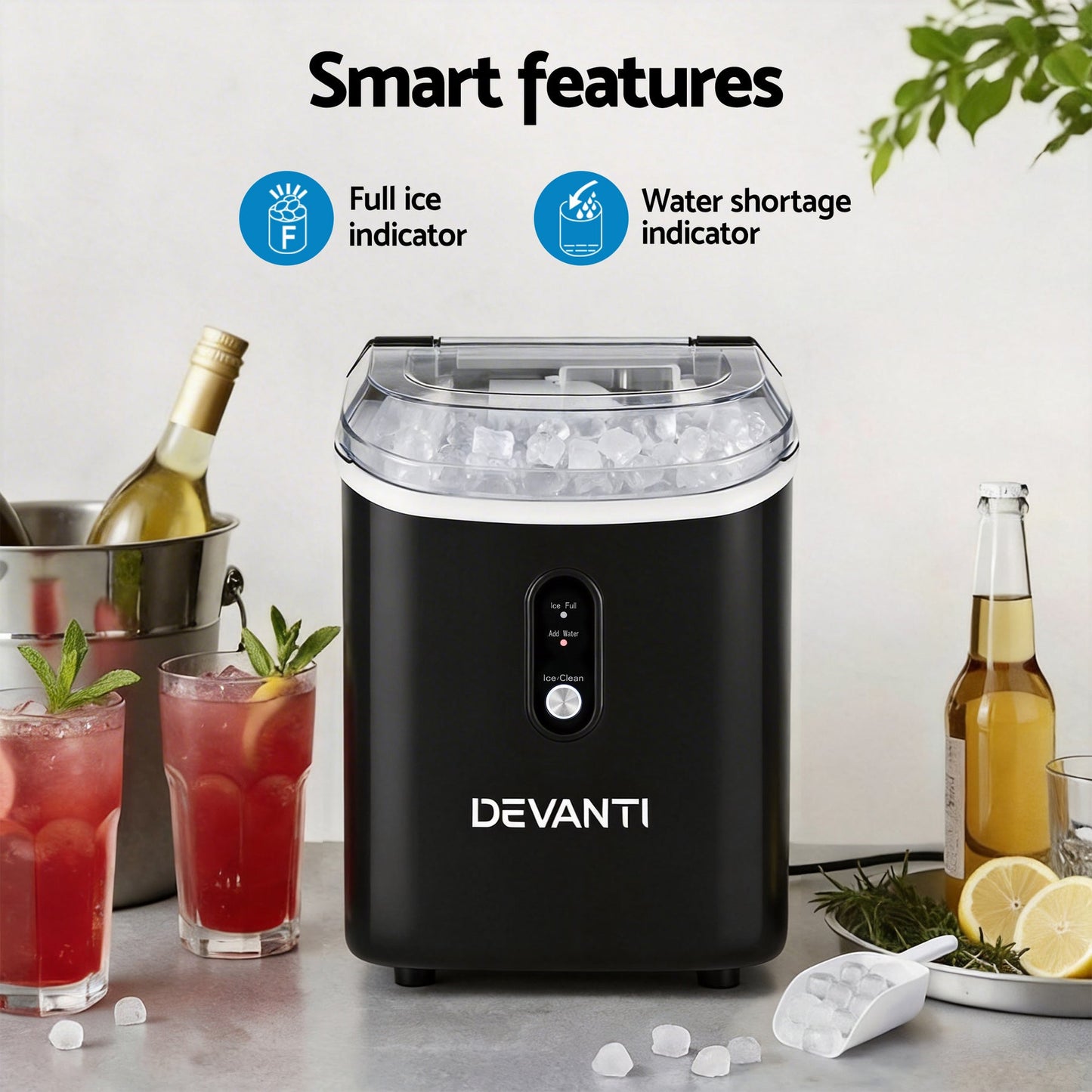 Devanti 15kg Nugget Ice Maker Machine - Devanti