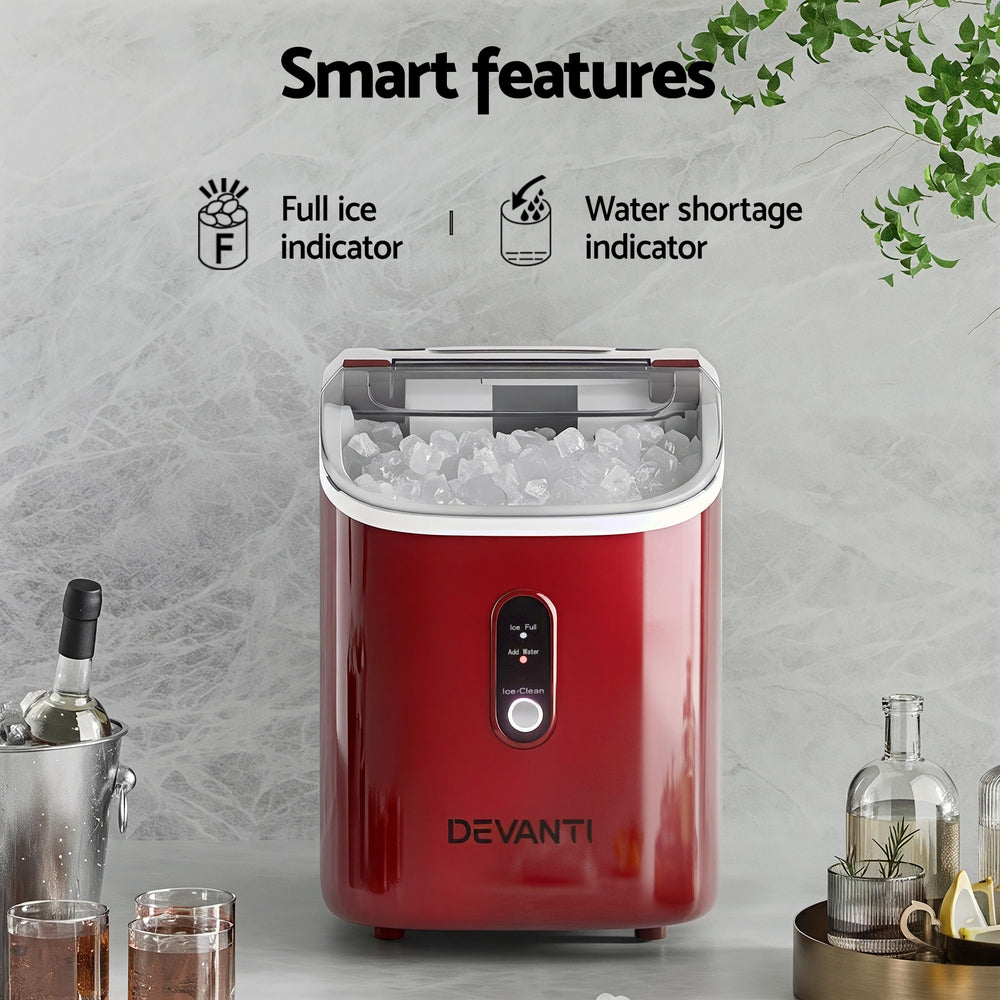 Devanti Ice Maker Machine 15kg Nugget Chewable Ice Cube - Devanti