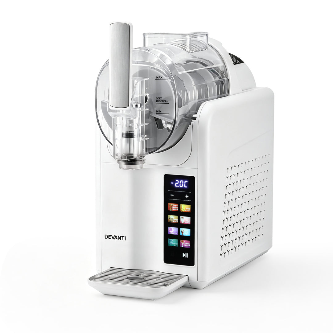 Devanti Slushie Machine 2L Frozen Drink Maker Ice Cream Cocktail Slush Maker White
