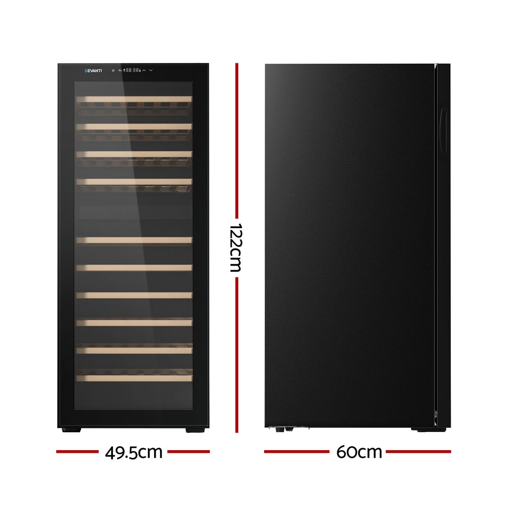 Devanti Wine Cooler Fridge Compressor Dual Zone 80 Bottles - Devanti