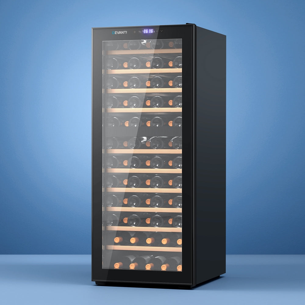 Devanti Wine Cooler Fridge Compressor Dual Zone 80 Bottles - Devanti