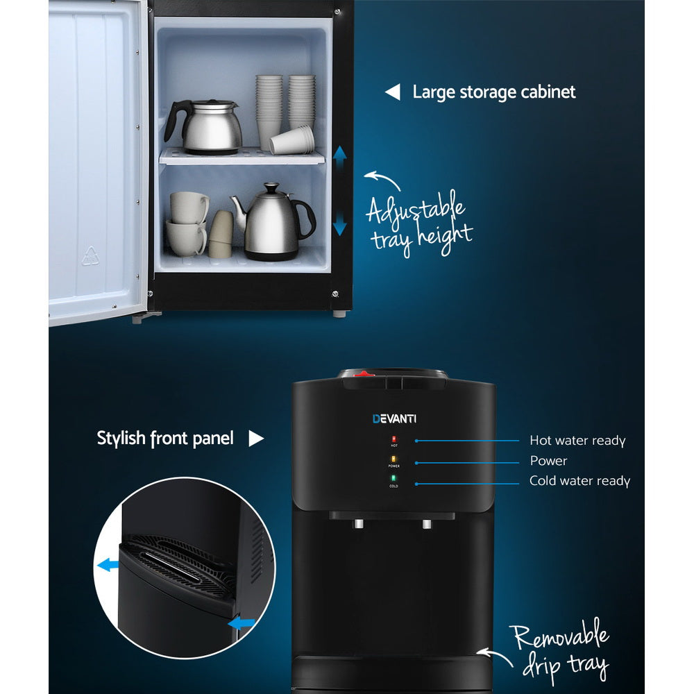 Devanti Water Cooler Dispenser Stand Cold Hot Chiller Purifier 22L Bottle Filter - Devanti