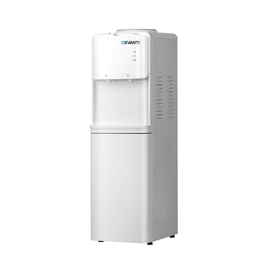 Devanti Water Cooler Dispenser Bottle Filter Purifier Hot Cold Taps Free Standing Office White