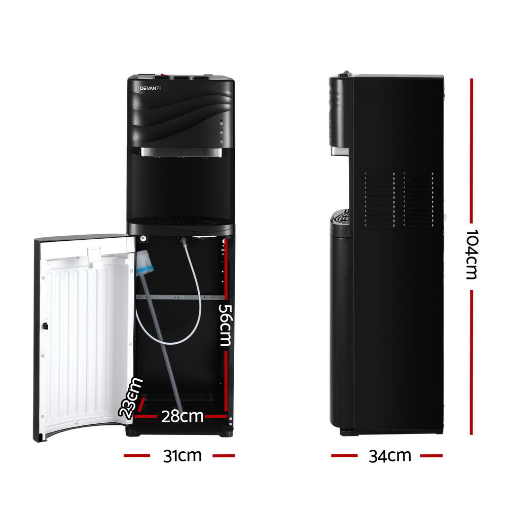 Devanti Water Cooler Dispenser Bottom Load Black - Devanti