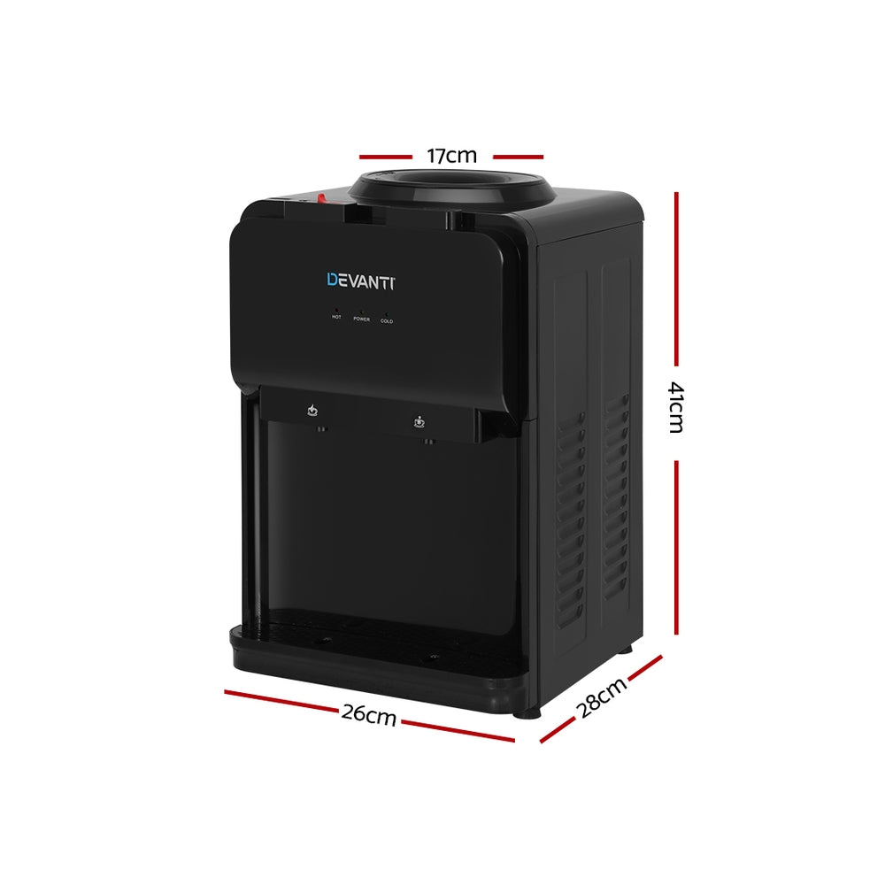 Devanti Water Cooler Dispenser Bench Top Black - Devanti