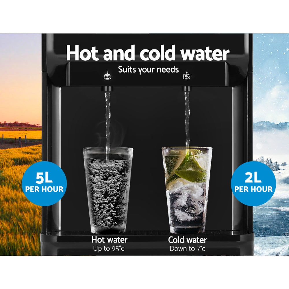 Devanti Water Cooler Dispenser Bench Top Black - Devanti