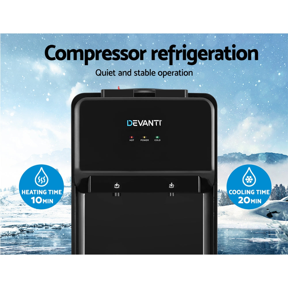 Devanti Water Cooler Dispenser Bench Top Black - Devanti