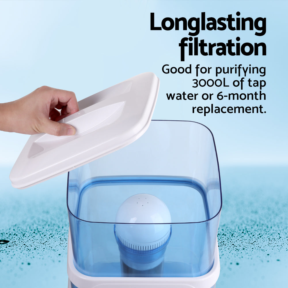 Devanti Water Cooler Filter Purifier 2 Pack Ceramic Carbon Mineral Cartridge - Devanti